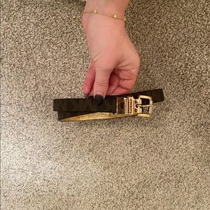 Women’s Michael Kors brown monogram reversible belt 36 inches 7/8 width